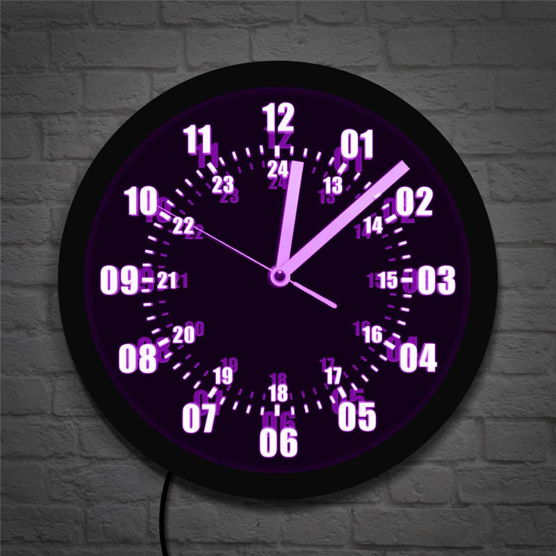 LED Luminous Wall Clock Stylish Home Decoration With Bright Glow