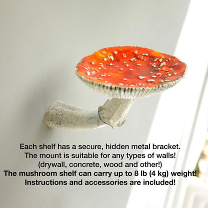 Mushroom Hanging Shelf Wall Rack Creative Storage Shelf Decoration