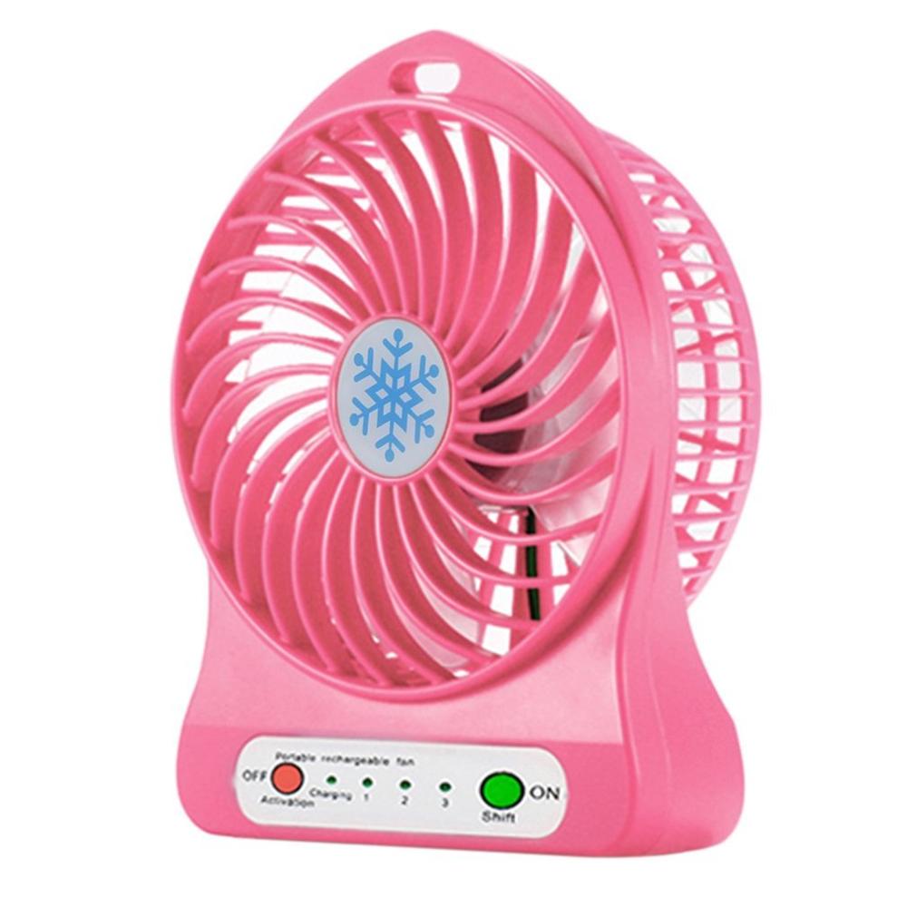 Rechargeable Air Cooler 4-Inch 3 Modes Speed LED Lighting