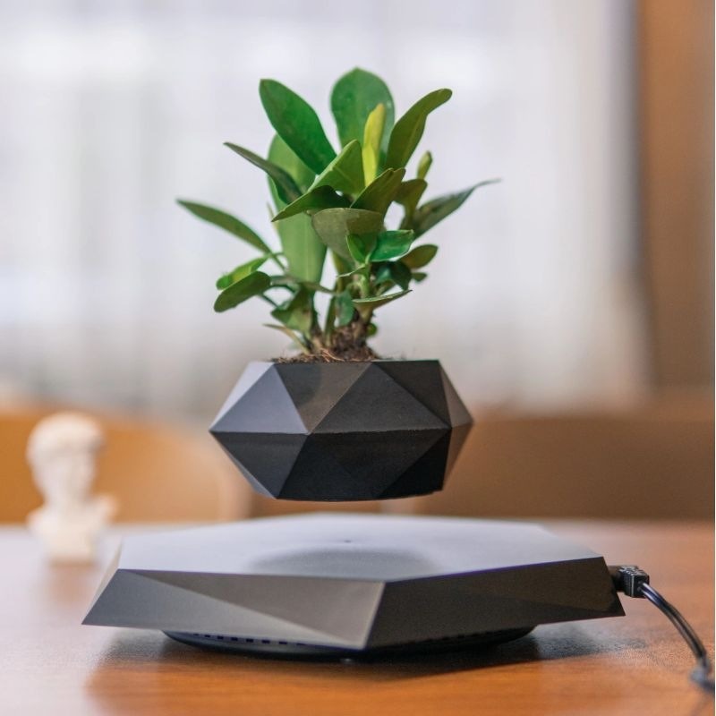 Magnetic Levitation Flowerpot Creative Bonsai Planet Holder For Office And Bedroom Decor