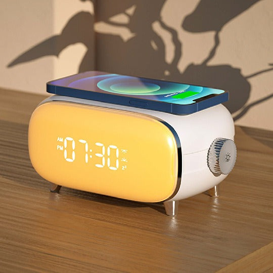 Creative Wake-up Alarm Clock QI Wireless Charging Stylish