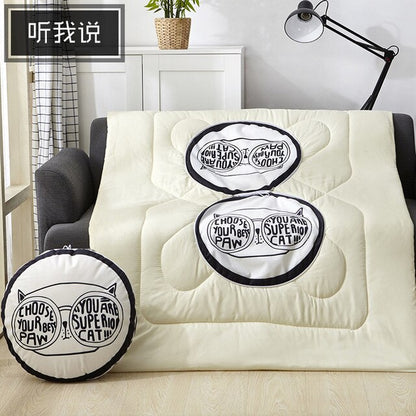 Multifunction Cartoon Cool Cat Cushion