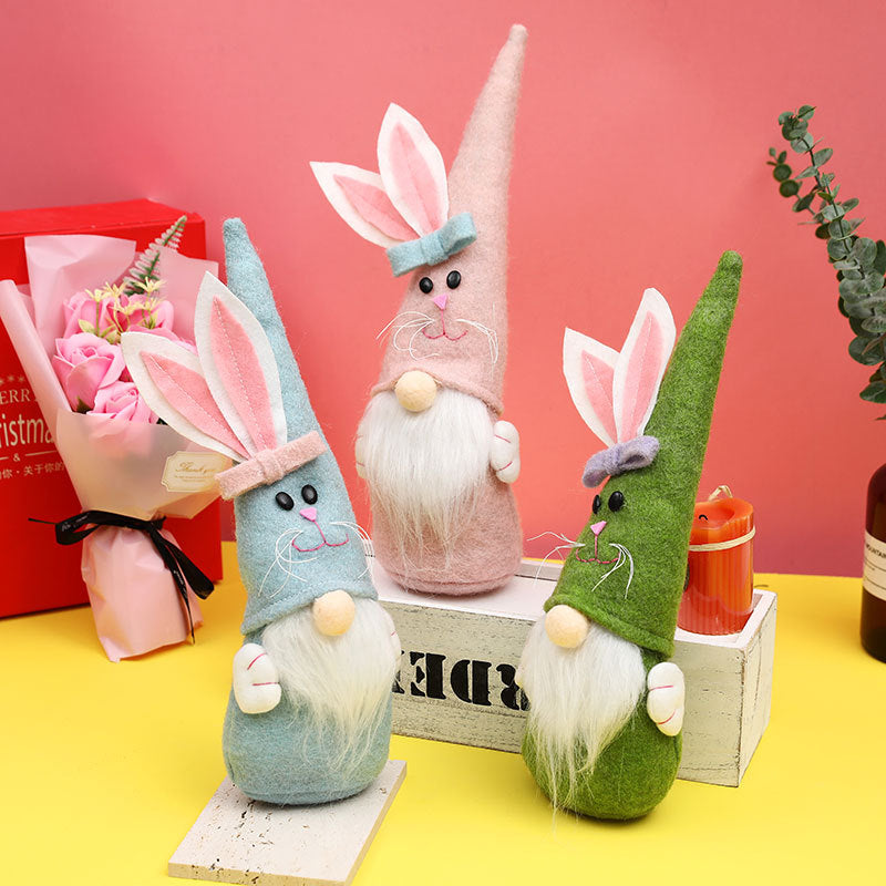 Easter Decoration Pointed Hats Cute Rabbit