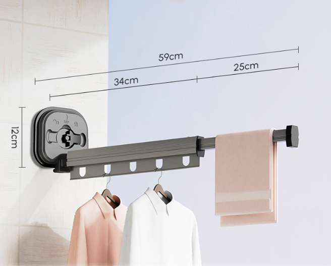 Clothes Drying Hanger Space Saving Bathroom Usage