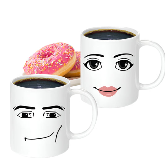 Roblox Woman Facial Expression Mug Creative Boys Ceramic