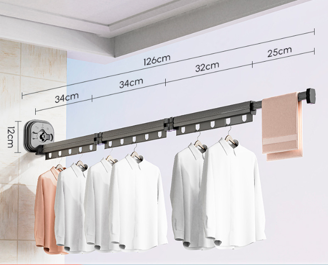 Clothes Drying Hanger Space Saving Bathroom Usage