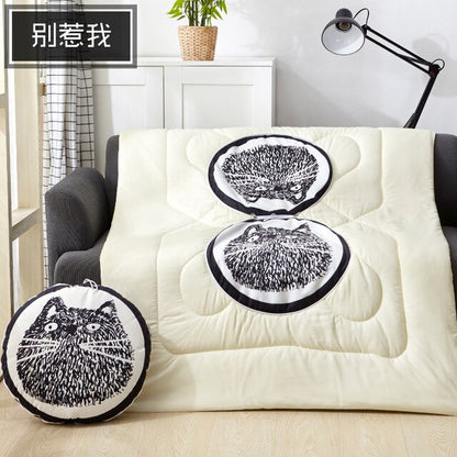 Multifunction Cartoon Cool Cat Cushion