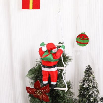 25CM Ladder Santa Claus Christmas Doll