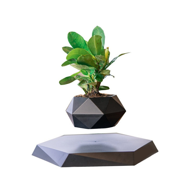 Magnetic Levitation Flowerpot Creative Bonsai Planet Holder For Office And Bedroom Decor