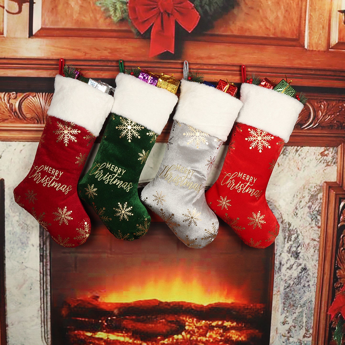 Christmas Stocking Decoration Embroidered Decoration