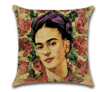 Hyha Frida Kahlo Polyester Cushion Cover Pillow Case