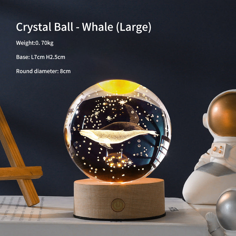 Creative Luminous Crystal Ball Galaxy Night Light