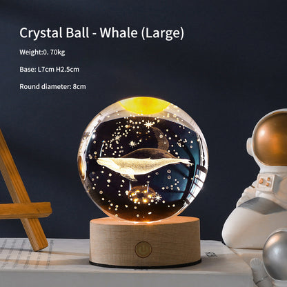 Creative Luminous Crystal Ball Galaxy Night Light