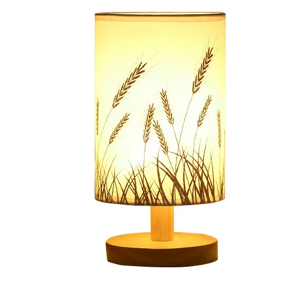 Linen Table Lamp LED Linen Night Lamp W/Warm White Light