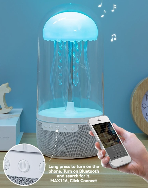 Creative Colorful Jellyfish Lamp Bluetooth Speaker