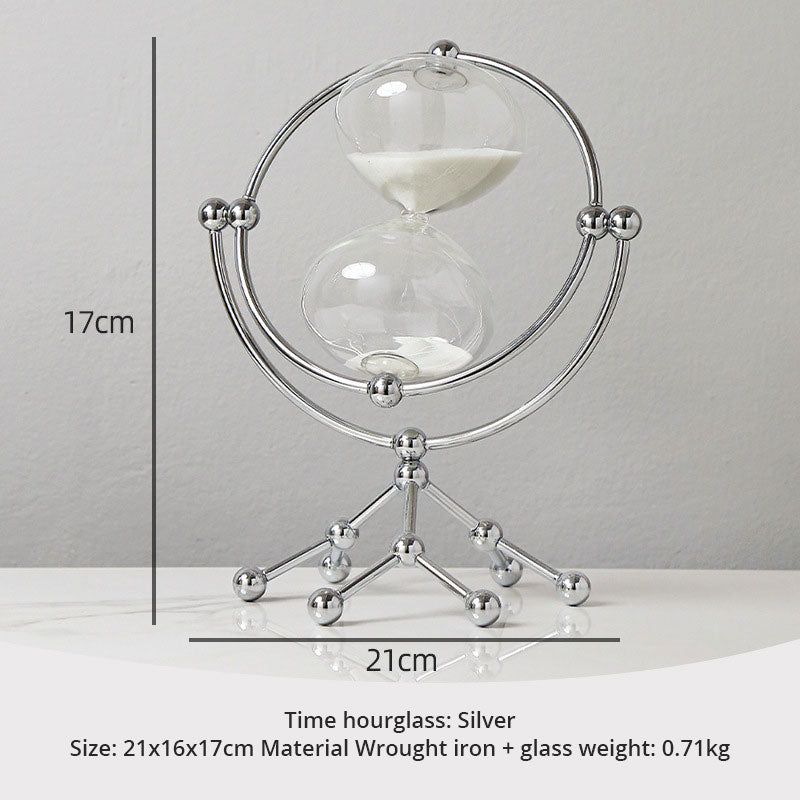 Nordic Light Luxury Rotating Hourglass Metal Crafts