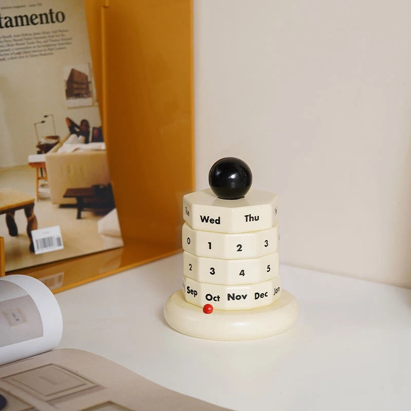 Wooden Perpetual Desk Calender