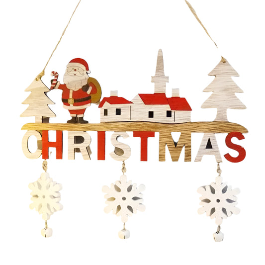 Wooden Christmas Pendants Door Wall Xmas