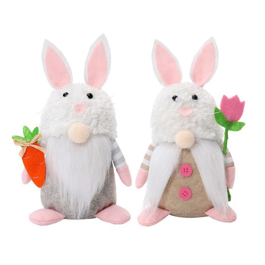 New Easter Bunny Doll Ornament Gnome Doll Holiday Decoration Gift