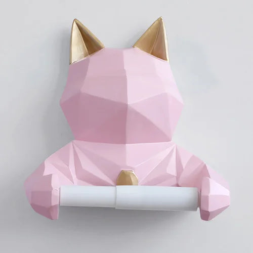 Animal Head Statue Figuring Hanging Tissue Holder