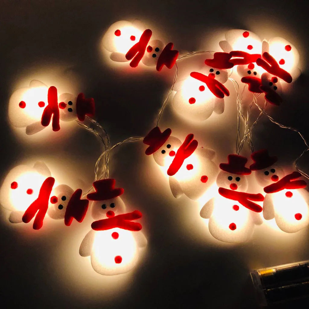 Snowman Christmas Tree LED Garland String Lights