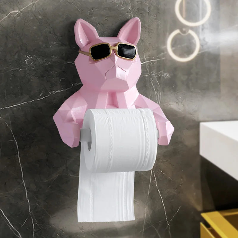 Animal Head Statue Figuring Hanging Tissue Holder