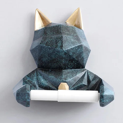 Animal Head Statue Figuring Hanging Tissue Holder