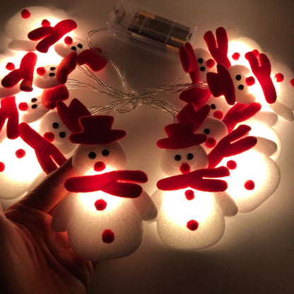 Snowman Christmas Tree LED Garland String Lights